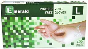 img 2 attached to 🧤 Emerald Shannon Powder Free Vinyl Gloves - Large: 100-Pack for Optimal Hand Protection