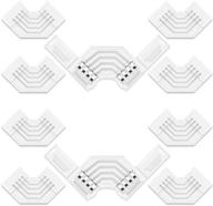 💡 lightingwill 10-pack l shape 4-pin solderless rgb led strip light connectors for 5050 rgb led light strip logo