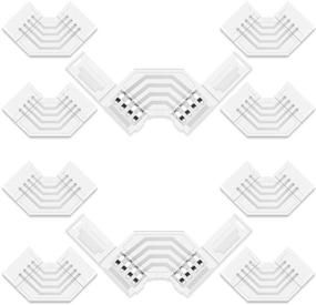 img 4 attached to 💡 LightingWill 10-Pack L Shape 4-Pin Solderless RGB LED Strip Light Connectors for 5050 RGB LED Light Strip