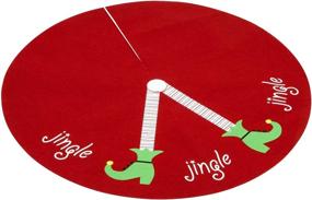 img 2 attached to 🎄 30-Inch Burgundy Felt Elf Christmas Tree Skirt - Festive Xmas Home Décor