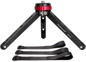 img 4 attached to 💪 Koolehaoda Tabletop Metal Tripod: 1/4 and 3/8 Screw Mount, Function Leg Design, Max Load 66lbs for DSLR Camera, Monopods (MT-01)