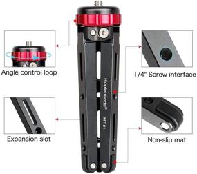 img 1 attached to 💪 Koolehaoda Tabletop Metal Tripod: 1/4 and 3/8 Screw Mount, Function Leg Design, Max Load 66lbs for DSLR Camera, Monopods (MT-01)