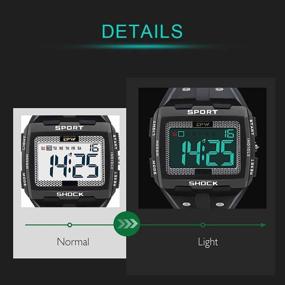 img 1 attached to Digital Military Waterproof Watches Backlight