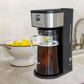 img 1 attached to ☕ Кофеварка West Bend Fresh Iced Tea and Coffee Maker: Настроимый вкус с Инъекционной Трубкой, Автоматическое отключение, 2,75 кварт, Черный.