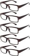 👓 enhance your style with the deluxe stylish readers 5-pack of elegant men's and women's reading glasses logo