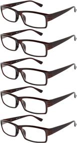 img 1 attached to 👓 Enhance Your Style with the Deluxe Stylish Readers 5-Pack of Elegant Men's and Women's Reading Glasses