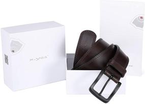 img 1 attached to 👜 Refined Luxury: High-Quality Genuine Leather Single Buckle Men's Accessories