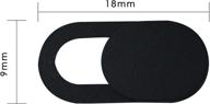 6 pack of ultra-thin black webcam cover slides for laptops, phones, tablets, and pc/computers - enhancing privacy and blocking cameras logo