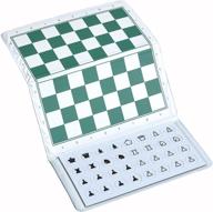 ♟️ magnetic travel chess set with checkbook feature logo