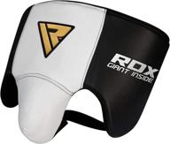 🥋 rdx groin protector: premium cowhide leather abdo gear for martial arts training - satra approved jockstrap abdominal guard for boxing, muay thai, mma fighting, kickboxing, sparring, and taekwondo logo