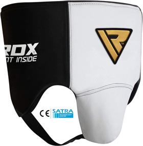 img 1 attached to 🥋 RDX Groin Protector: Premium Cowhide Leather Abdo Gear for Martial Arts Training - SATRA Approved Jockstrap Abdominal Guard for Boxing, Muay Thai, MMA Fighting, Kickboxing, Sparring, and Taekwondo