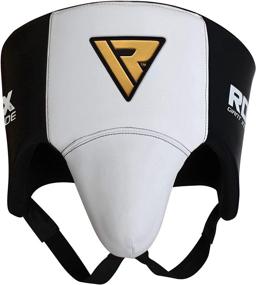 img 2 attached to 🥋 RDX Groin Protector: Premium Cowhide Leather Abdo Gear for Martial Arts Training - SATRA Approved Jockstrap Abdominal Guard for Boxing, Muay Thai, MMA Fighting, Kickboxing, Sparring, and Taekwondo