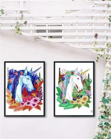 img 1 attached to 🦄 Colorful Unicorns Adult Coloring Book - 50 Single-Sided Pages, Thick Smooth Paper, Lay Flat Hardback Covers, Spiral Bound, USA Printed, Hand-Drawn Unicorn Coloring Pages