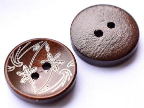 img 1 attached to Wooden Hawaiian Buttons Concave Contrast