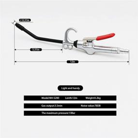 img 2 attached to Standard Air Blow Gun, Nanhong Air Nozzle with Rubber Protection and Aluminum Design. Suitable for Air Compressor Accessories, Tool Dust Blower Gun and Air Flow Nozzle.