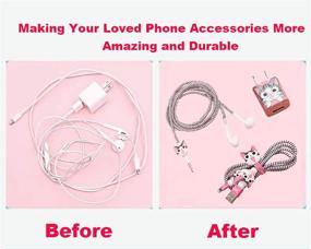 img 2 attached to 🧵 Stitch DIY Protector Stitch Set for iPhone 11 12 Pro Max XS XR X 7 8 Plus iPad - Data Cable USB Charger Data Line Earphone Wire Cute Cat Saver