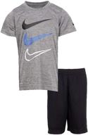 👕 nike dropsets t-shirt & shorts set: little boy's 2-piece dri-fit bundle for active comfort logo