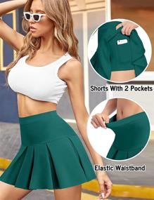 img 2 attached to 👗 Chic and Functional: Waisted Pleated Skirts with Skater Pockets - Girls' Clothing