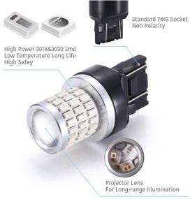 img 3 attached to 🚨 Повысьте безопасность с помощью Ультра Ярких LED-ламп UYED 9-30 В 7440 7443 T20: идеально подходят для стоп-сигналов и хвостовых фонарей