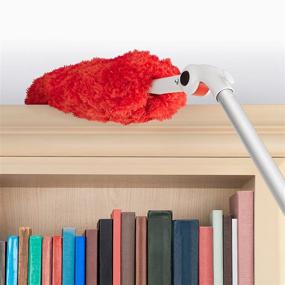 img 3 attached to OXO Good Grips 3-in-1 Extendable Microfiber Long Reach Duster: Ultimate Dusting Tool with Interchangeable Heads, Extends up to 8 ft