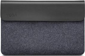 img 3 attached to 🖥️ Lenovo 15-Inch Yoga Laptop Sleeve Cover - Leather and Wool Felt, Magnetic Closure, Accessory Pocket, GX40X02934, Black