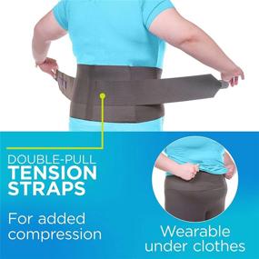 img 2 attached to 🔀 BraceAbility XXXL Plus Size Elastic & Neoprene Compression Back Brace: Ultimate Sciatica Relief for 3XL, Lumbar, Waist, and Hip Support Belt during Sleep, Work, and Exercise