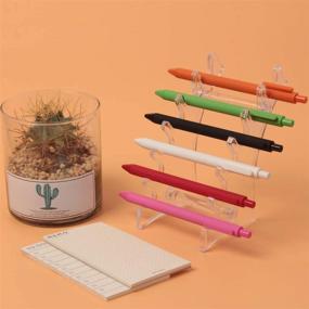 img 1 attached to 🖋️ Organize and Showcase with lnnkege 6-Slot Acrylic Pen Display Stand - Clear