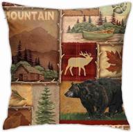 🐻 rustic lodge bear moose deer throw pillow case - home sofa couch bed decorative cushion cover логотип