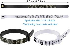 img 3 attached to 📏 Accurately Measure Loose Rings with 6PCS Upgrade Ring Sizer Measuring Tool – Premium 1-17 USA Ring Sizer Tool in White and Black, Reusable, Easy-to-Use, Comfortable Plastic – Essential Jewelry Tools