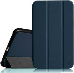 img 4 attached to 📱 Fintie Slim Shell Case for Samsung Galaxy Tab 4 7.0 - Ultra Lightweight Protective Stand Cover, Navy