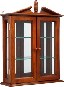 img 2 attached to Exquisite Mahogany Glass Wall Mounted Storage Curio Cabinet - Design Toscano Amesbury Manor