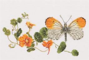 img 4 attached to Butterfly Nasturtium Counted Stitch Kit 11 5X7