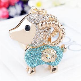 img 2 attached to 💎 Men's Sparkling Rhinestone Crystal Keychain Keyring – Stylish Accessories for Men