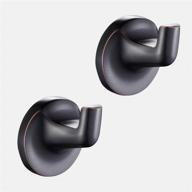 multipurpose 2-pack oil rubbed bronze towel hook set: stylish & sturdy wall-mounted orb towel robe hooks for modern bathrooms logo