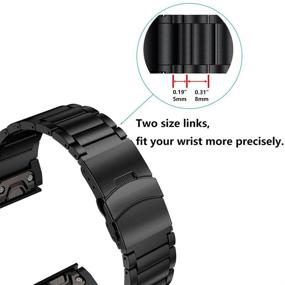 img 1 attached to 📿 LDFAS Fenix 6 Pro/5 Band: Premium 22mm Quick Release Stainless Steel Strap for Garmin Fenix 5, 5 Plus, 6, 6 Pro & Forerunner 935 Smartwatch - Easy Fit and Secure Buckle