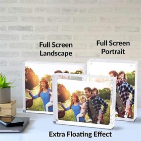 img 3 attached to 🖼️ SimbaLux Magnetic Acrylic Picture Photo Frame: 8x10 inches, 24mm Thick, UV Protection - Clear Glass Like, Double Sided Frameless Display