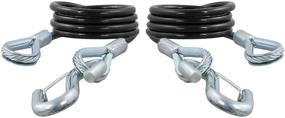 img 4 attached to 🔗 CURT 80136 43-7/8-Inch Vinyl-Coated Trailer Safety Cables with 3/8-Inch Snap Hooks - 2-Pack, 3,500 lbs Break Strength