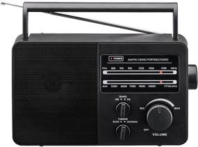 img 4 attached to 📻 JP-1 AM/FM 2 Band Portable Radio - AC or Battery Operated, Black (Batteries not included)