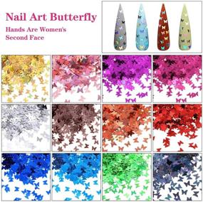img 2 attached to 🌸 48 Colors Dried Flowers Nail Art Butterfly Glitter Flake 3D Holographic: Enhance Your Nails with Tufusiur Dry Flower Sequins, Perfect for Acrylic Nails, Face, Body; Ideal Gifts for Decoration, DIY Crafting