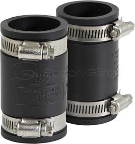 img 4 attached to 💪 Supply Giant 6I44x2 Flexible PVC Coupling with Stainless Steel Clamps 1 Inch Black - Pack of 2: Durable and Versatile Pipe Connectors