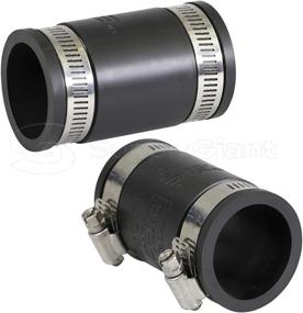 img 3 attached to 💪 Supply Giant 6I44x2 Flexible PVC Coupling with Stainless Steel Clamps 1 Inch Black - Pack of 2: Durable and Versatile Pipe Connectors