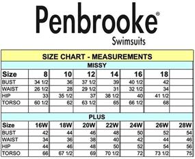 img 1 attached to Penbrooke Women's Plus Size Control Bikini: The Perfect Swimwear for Curvy Women