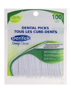 🦷 dentek deep clean bristle picks: 100 count, ultimate food and plaque removal logo