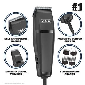 img 3 attached to 👨 Wahl Clipper Corp 79450 Model - Pro 14 Piece Hair Clipper and Beard Trimmer Kit for Complete Body Grooming, Chrome Finish