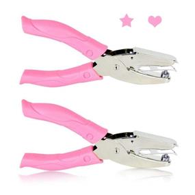 img 4 attached to ✨ MIAO JIN 2Pcs 1/4 Inch Heart and Star Metal Single Handheld Hole Punch for DIY Crafts, Scrapbooking, Paper Puncher Hand Tool with Enhanced Grip (Star&amp;Heart)