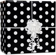 🖤 jumbo black polka dot gift wrap logo
