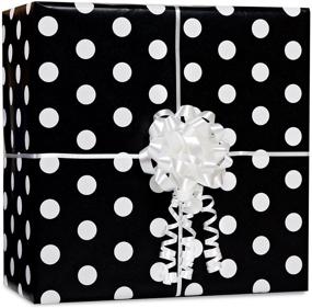 img 1 attached to 🖤 Jumbo Black Polka Dot Gift Wrap