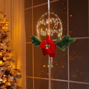 img 4 attached to Kurala Chritmas Wreath Hanging Lights