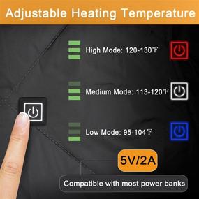 img 1 attached to 🔥 MEXITOP Heated Vest for Women and Men - USB Electric Lightweight Heating Vest 5V/2A - Water and Wind Resistant (Battery Excluded)