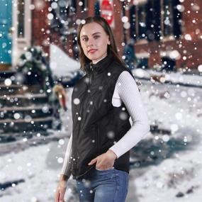 img 3 attached to 🔥 MEXITOP Heated Vest for Women and Men - USB Electric Lightweight Heating Vest 5V/2A - Water and Wind Resistant (Battery Excluded)